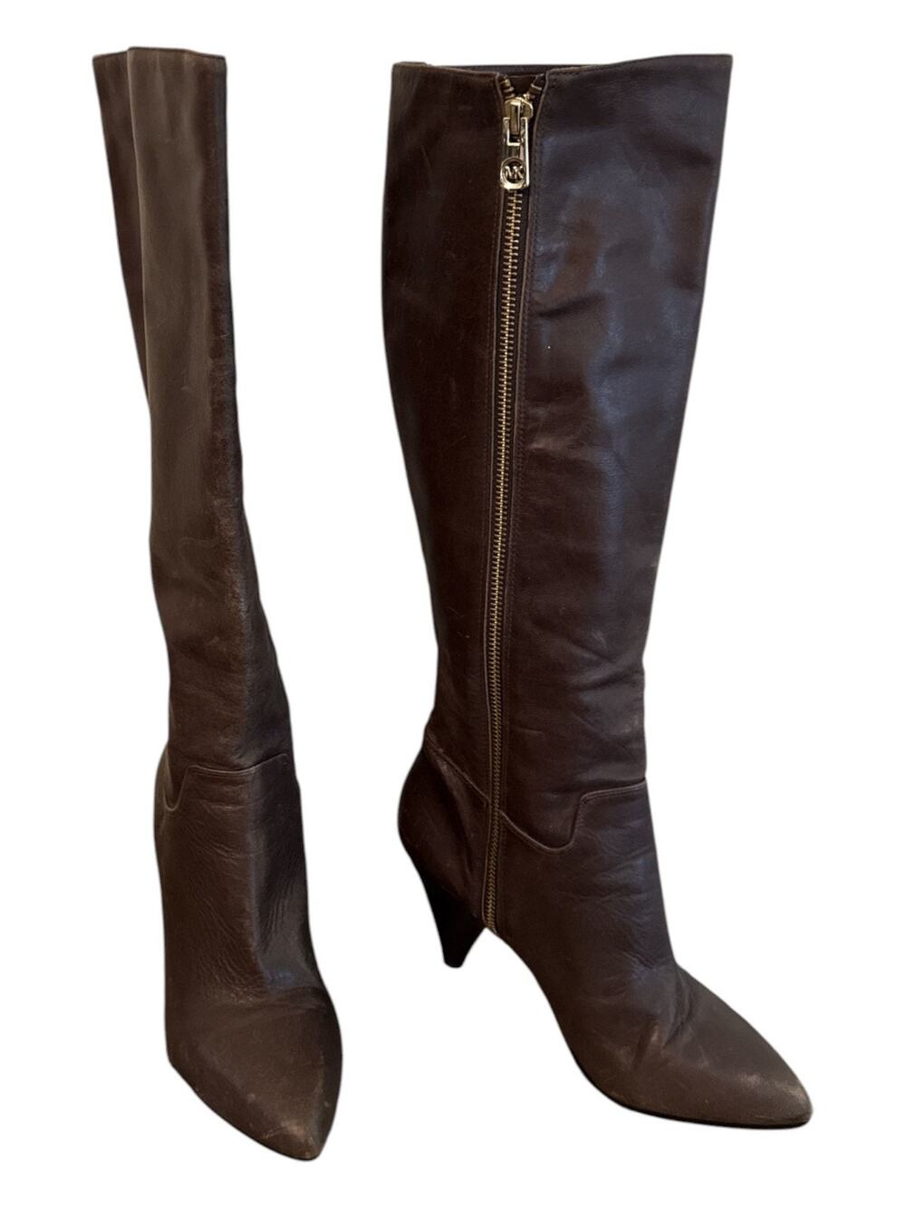 Vintage Michael Kors Y2K V-Vamp Heel Knee Boots SZ 7